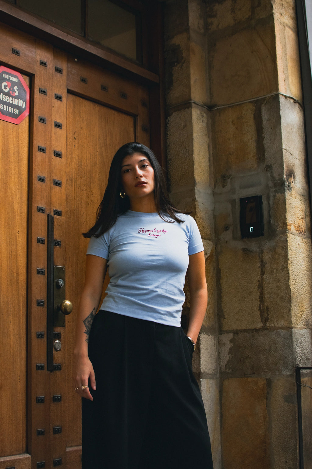 Camiseta Baby tee Hagamos lo que diga el corazón