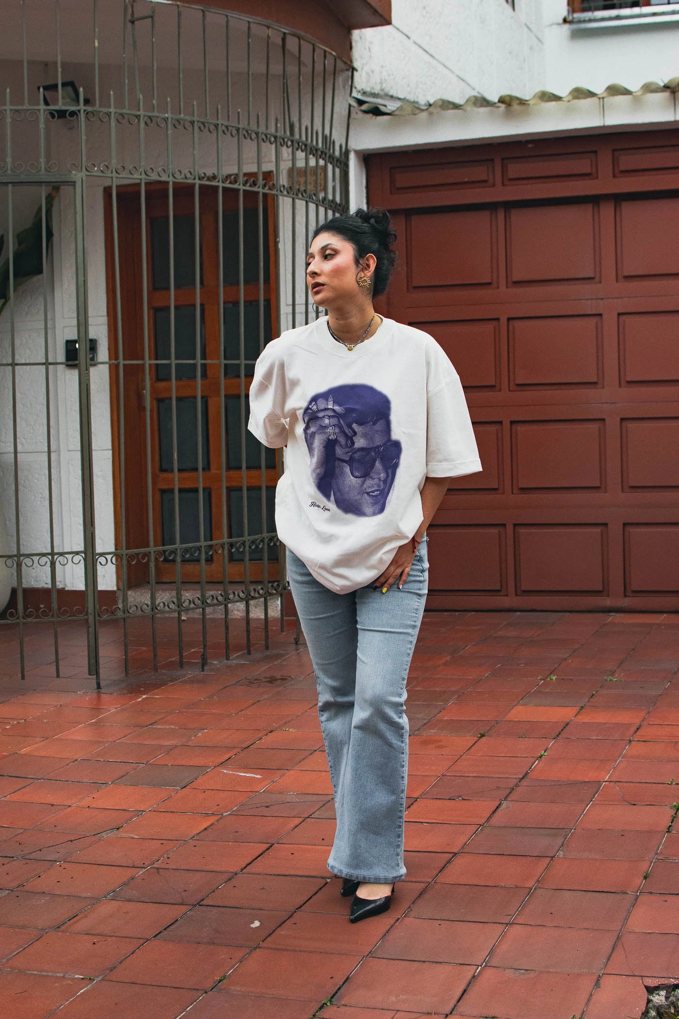 Camiseta Oversize Héctor Lavoe Blanca