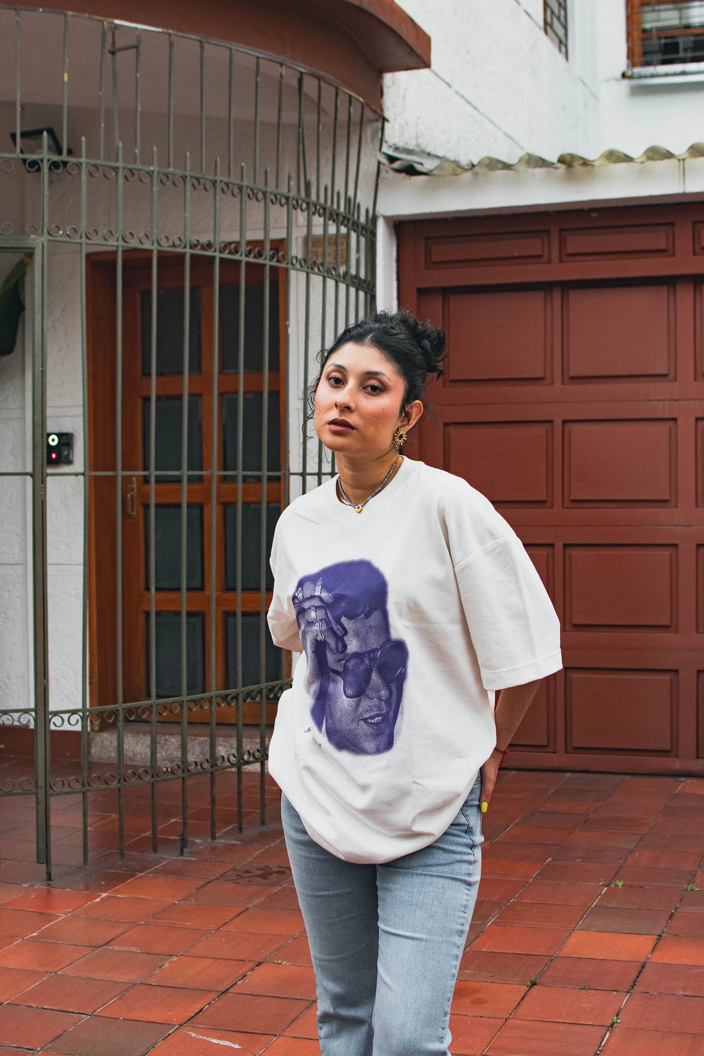 Camiseta Oversize Héctor Lavoe Blanca